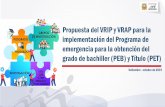 Propuesta del VRIP y VRAP para la implementación …Propuesta del VRIP y VRAP para la implementación del Programa de emergencia para la obtención del grado de bachiller (PEB) y