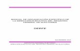 MANUAL DE ORGANIZACIÓN ESPECÍFICO DE LA DIRECCIÓN · PDF file 2019-12-05 · MANUAL DE ORGANIZACIÓN ESPECÍFICO DE LA DIRECCIÓN EJECUTIVA DEL REGISTRO FEDERAL DE ELECTORES 2 ...