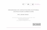 PROGRAMA DE CAPACITACIÓN ELECTORAL (ESTRUCTURA …...INE reasume las funciones correspondientes a la capacitación electoral, así como la ubicación de las casillas y la designación