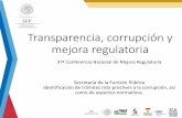 Transparencia, corrupción y mejora regulatoria37cnmr.tabasco.gob.mx/wp-content/uploads/2016/12/... · 2016-12-13 · • La SFP impulsa la mejora de trámites y servicios a través