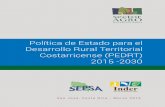 Política de Estado para el Desarrollo Rural Territorial ... · En el segundo capítulo se brinda la justificación de la Política de Estado para el desarrollo rural territorial