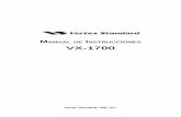 MANUAL DE INSTRUCCIONES VX-1700 - Motorola Solutions · MANUAL DE INSTRUCCIONES VX-1700 Pagina 1 CARACTERÍSTICAS GENERALES El VX-1700 de Vertex Standard es un económico transceptor