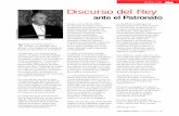 ACTUALIDAD Discurso del Rey - Instituto Cervantes · al nuevo presidente ejecutivo del Patronato y presidente del Gobierno, así como a los nuevos vocales del Patronato y a su nuevo