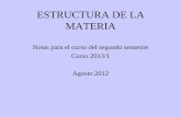 ESTRUCTURA DE LA MATERIA - UNAMdepa.fquim.unam.mx/amyd/archivero/notascurso2013_21004.pdf · los materiales que participan en un cierto proceso: • Se observan precipitaciones, cambios