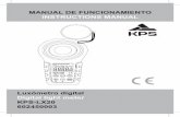 MANUAL DE FUNCIONAMIENTO INSTRUCTIONS MANUAL - KPSkps-euman.com/wp-content/uploads/2017/08/Manual-KPS-LX20.pdf · PDF file 2017-12-21 · 5 KPS-LX20 • Luxómetro digital ESP ello,