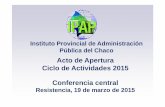 Instituto Provincial de Administración Pública del Chacoipap.chaco.gov.ar/uploads/publicacion/610e7dd6154d980e4c... · 2015-05-06 · Sistemas Bases de datos Intranets Bibliotecas