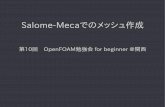 Salome-Mecaでのメッシュ作成2).pdfSalome-Mecaでのメッシュ作成 第10回 OpenFOAM勉強会 for beginner @関西
