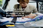 Buenas prácticas profesionales para el apoyo a la parentalidad … · 2014-05-08 · cio de la parentalidad positiva y sus necesidades de apoyo, se caracterizaban las medidas locales