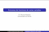 R. Alvarez-Nodarse Universidad de Sevilla · 2018-12-07 · lema de Fermat a ˚ k y obtenemos resultado. 2 f : R2 7!R con un m aximo local, un m nimo local y un punto silla R. Alvarez-Nodarse