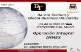 Operación Integral IMMEX - Comercio Internacional · 2017-07-20 · extranjero después de haberse destinado a un proceso de elaboración, transformación o reparación, así como