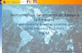 Instrumentos Financieros de Apoyo a la Empresa · 2 FIEM: 3 Instrumentos financieros oficiales de apoyo a 1 la internacionalización de la empresa 4 Índice Ejemplos de proyectos