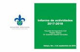 Informe de actividades 2017-2018 Programa Operativo Anual · 2018-09-10 · Taller para la adecuación del Programa de trabajo 2009-2013, Eje I: Liderazgo académico 1.Ofertaeducativadecalidad