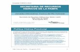 Jornadas Informativas Cuenca del Rio Colorado · 2013-11-18 · en Acciones: Estudio de la cuenca del DSChC-C (UBA) Tapón de Alonso Anteproyecto y Proyecto de las Obras de Regulación