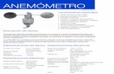 ANEMÓMETRO - Alpha Omega Electronics...El anemómetro registra la velocidad actual del viento y la convierte en una señal de salida lineal a través de un mecanismo libre de contacto.