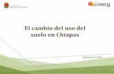 El cambio del uso del suelo en Chiapas...municipios de Chiapas. Una de las fuentes de información utilizadas es el Instituto Nacional de Estadística y Geografía (INEGI) que publica