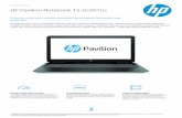 HP Pavilion Notebook 15-bc501nsF ic h a té c n ic a HP Pavilion Notebook 15-bc501ns Incluye Se requiere contenido de Full high-definition (FHD) para ver imágenes FHD. Las funciones