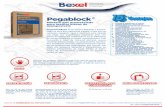 Soluciones y Plafones 111555vv - Materiales y Aditivos PESAy Plafones Pegablock®Bexel es un mortero fabricado y premez-clado en seco para aplicación manual, al que sólo es necesario