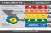 CICLÓN ALEJÁNDOSE Sistema de Alerta Temprana Qué hacer Ciclones … · 2017-09-28 · En México la temporada de ciclones es de MAYO a NOVIEMBRE. En promedio llegan 25 ciclones