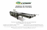 Dorador de fritura - Manufacturas Lenin...Antes de la máquina, se debe instalar un regulador de baja presión, cambiando el resorte que trae de fábrica por uno de mayor presión.