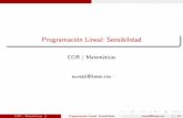Programación Lineal: Sensibilidad · 2012-02-10 · CCIR / Matem aticas Programaci on Lineal: Sensibilidad euresti@itesm.mx 5 / 19. Rango de Variabilidad Rango de Variabilidad Rango