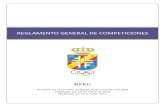 REGLAMENTO GENERAL DE COMPETICIONES · internacional en España, deberán solicitarlo por escrito conforme los modelos oficiales de la RFEG y la Federación Internacional, con una