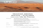 TRAVESIA ANDINA BOLIVIA – ATACAMA Isla de Pascuaunicoviajes.es/wp-content/uploads/2015/07/Travesia-Andina.pdf · donde podrán ver el modo de vida de los Aymaras. Tiwanaku fue uno