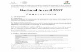 CONVOCA Nacional Juvenil 2017 - gob.mx · 2018-09-04 · 1 La Comisión Nacional de Cultura Física y Deporte (CONADE), con fundamento en la Ley General de Cultura Física y Deporte