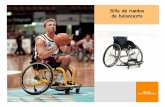 Silla de ruedas de baloncesto · 2010-10-21 · Altura de asientotrasera y delantera AJUSTABLE Altura delantera del asiento al suelo entre 43 - 53 cm ... Opción de aro recubierto