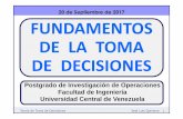 20 de Septiembre de 2017 FUNDAMENTOS DE LA TOMA DE DECISIONES de Decisiones/Clases/TTD 0… · Teoría de Toma de Decisiones José Luis Quintero 2 Puntos a tratar 1. Introducción