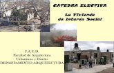 CATEDRA ELECTIVA La Vivienda de Interés Social 2.pdf · de Interés Social F.A.U.D. Facultad de Arquitectura Urbanismo y Diseño DEPARTAMENTO ARQUITECTURA . POBLACION USO DEL ...