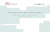 Programa de Liderazgo - Fundación Pablo VI2019/04/24  · Programa de Liderazgo bases para la convocatoria de becas Madrid, septiembre 2019 3 Presentación del Programa La Fundación