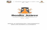H DE OR… · Web viewCon el propósito de concretar las acciones contenidas en el Plan Municipal de Desarrollo del H. Ayuntamiento de Benito Juárez, correspondiente a la administración