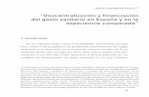 “Descentralizaciónyfinanciación delgastosanitarioenEspañayenla ...circulodeempresarios.org/app/uploads/2016/03/descentra... · 2016-04-29 · financiera y equidad a través,