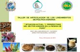 TALLER DE ARTICULACION DE LOS LINEAMIENTOS DE POLITICA … · 2015-06-25 · “ situacion actual y perspectivas del sector agrario en la region de puno” taller de articulacion