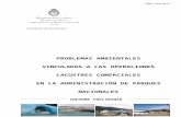 Informe preliminar sobre los problemas ambientales ...€¦  · Web viewProblemas ambientales . vinculados a las operaciones lacustres comerciales . en la administración de parques
