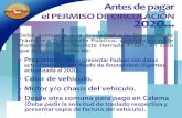 el PERMISO DE CIRCULACIÓN 2020 · 2020-02-03 · Desde otra comuna para pago en Calama (Debe pedir la solicitud de traslado respectiva y presentar copia de factura del vehículo).