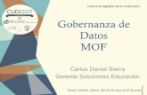 Gobernanza de Datos MOF - CUDI · 2017-06-01 · Gobernanza de Datos MOF Carlos Daniel Sierra Gerente Soluciones Educación Insertael(logo,po(de(tu(ins,tución