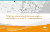 “Día Internacional del Derecho a saber: Nuevos Caminos ......“Día Internacional del Derecho a saber: Nuevos Caminos hacia la Transparencia” ... Colombia - setiembre 2017 Ficha