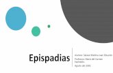 Epispadias - WordPress.comDefinición Trastorno congénito del pene debido a defectos embrionarios en el desarrollo del surco uretral y la uretra peneana. • El epispadias es un tipo