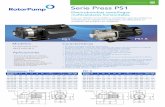 CENTRÍFUGAS Serie Press PS1 - Rotor Pump · P La serie PS1 cuenta con boca de aspiración y descarga en hierro fundido; y con las demás partes en contacto con el líquido como el