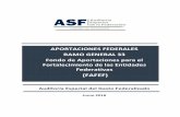 (FAFEF)...histórico del número y tipo de revisión realizada a los recursos del FAFEF en la Cuenta Pública de los años 2014 a 2017. En el capítulo III se describen los resultados