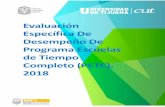 Evaluación Específica De Desempeño De Programa Escuelas de … · 2019-12-09 · Evaluación específica de desempeño del Programa Escuelas de Tiempo Completo del Ejercicio 2018