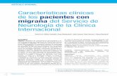 Características clínicas de los pacientes con migraña del ... · llegando a representar del 10 al 12% de la población ge-neral, considerando que el 6% de los varones y del 15