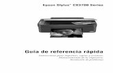 Epson Stylus CX3700 SeriesCómo hacer fotocopias 9 Cómo hacer fotocopias Puede realizar copias utilizando el papel tamaño carta 8,5 × 11 pul (21,5 × 27,9 cm) tal como se describe