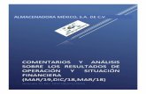 COMENTARIOS Y ANÁLISIS SOBRE LOS …grupoalmex.mx/pdf/DisposicionesAGD/1ertrim2019/Informe...(FASB). Las prácticas contables de la Compañía difieren de las NIF, aplicadas comúnmente