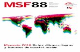 MSF88 - UAB Barcelona · nuestro compromiso ha estado del lado de las poblaciones afectadas por crisis en África. El 60% de nuestros proyectos continúan estando en este continente.
