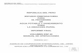 INFORME FINAL - JICA · CAPITULO III: IMPLEMENTACION DE LOS COMPONENTES 1 Y 2 DEL PROGRAMA 3.1 INTRODUCCION ... 4.2.2 Organización Administrativa del Estado Peruano ... CAPITULO