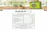 Originales Contenido 500 g · a la NOM-051 –SCFI/SSA 1-2010. Información Nutrimental Ingredientes Nopal natural (45% aprox.), harina de maíz nixtamalizado, almidón, CMC, mono