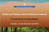 Grupo de Trabajo sobre la Biomasa Forestal...no hacen rentable en la mayoría de las ocasiones el aprovechamiento de la biomasa en gran parte del territorio; entre estos factores se