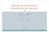 Gestión de Proyectos II - Kybele · 2011-01-13 · Planificación de proyectos. Definición Conjunto de actividades previas a la puesta en marcha del proyecto Objetivo Proporcionar